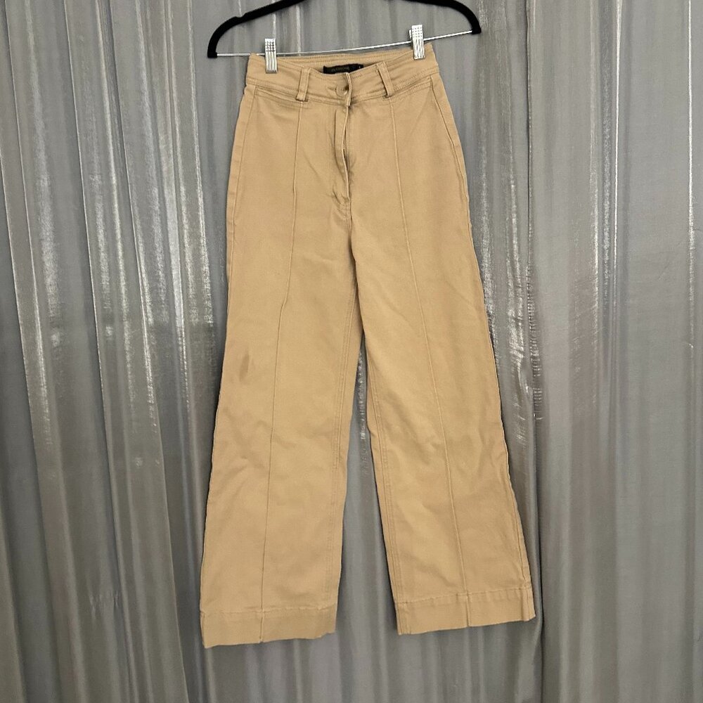 wide leg high waisted pintuck